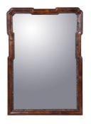 A George II walnut rectangular wall mirror