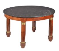 A mahogany and gilt metal mounted centre table