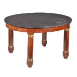 A mahogany and gilt metal mounted centre table