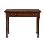 A George III mahogany folding card table