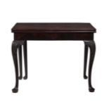 A George II mahogany folding tea table