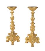 Thomas Messel, a pair of giltwood torchere stands in 18th century style