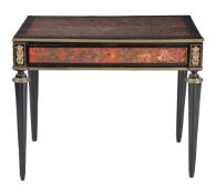 ϒ A Napoleon III ebonised and boulle side table