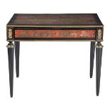 ϒ A Napoleon III ebonised and boulle side table