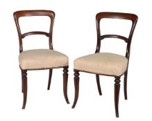 Of Royal Provenance, a pair of early Victorian mahogany side chairs