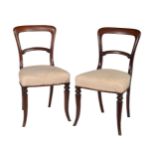 Of Royal Provenance, a pair of early Victorian mahogany side chairs