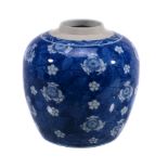 A Chinese blue and white 'prunus' jar