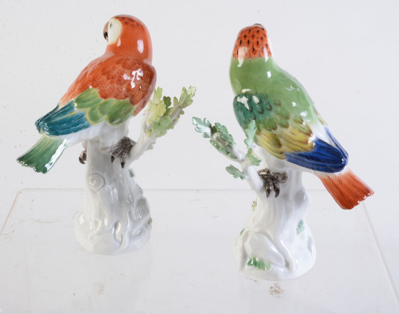 A pair of Meissen models of parrots - Image 2 of 3
