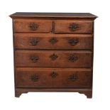 A George III oak chest of drawers