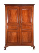 A George III mahogany press cupboard