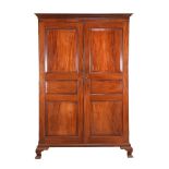 A George III mahogany press cupboard