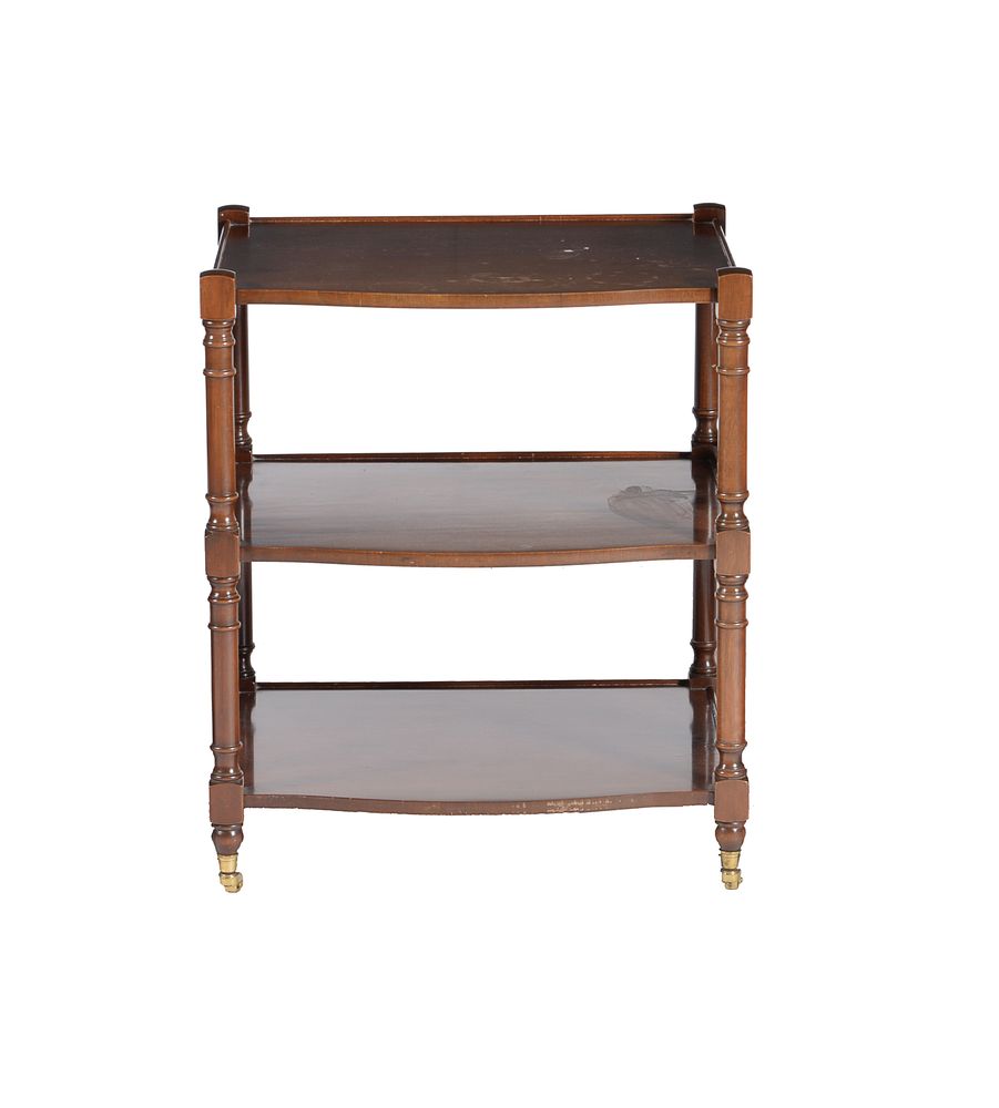 A pair of mahogany three tier side tables - Image 2 of 2