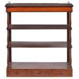 A flight of George III mahogany hanging shelves