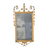 A rectangular wall mirror in George III style