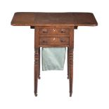 A Regency mahogany Pembroke work table