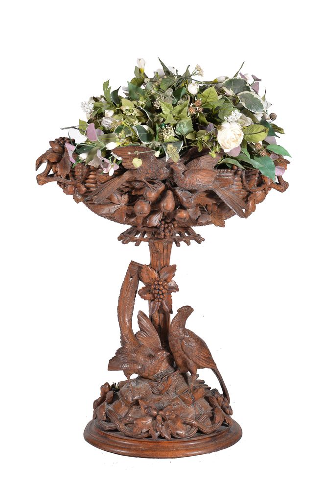 A German carved wood jardinière