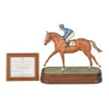 A Royal Worcester equestrian model of Grundy and Pat Eddery