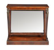 ϒ A Regency rosewood and brass mounted console table