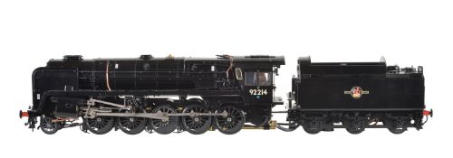 A gauge 1 ‘Aster’ model of a British Railways 9F 2-10-0 tender locomotive No 92214