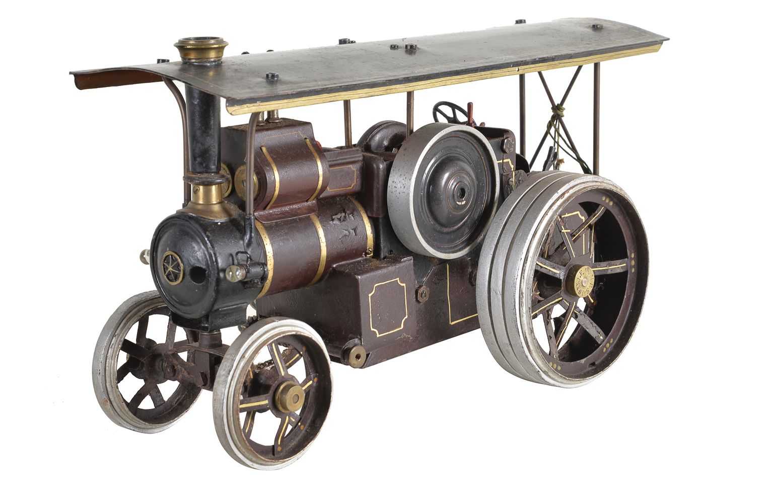 An unusual 1930’s tinplate static model of a road locomotive - Image 2 of 3