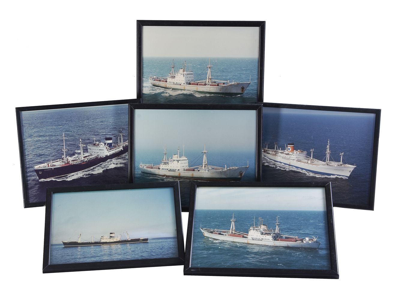 Collection of twenty seven colour and black and white photographs of ships