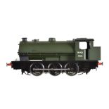 A gauge 1 Sancheng model of a War Department 0-6-0 saddle locomotive