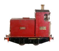 A model of a 3 ½ inch gauge diesel outline locomotive ‘Emma’