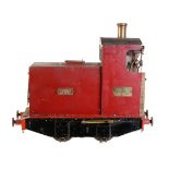 A model of a 3 ½ inch gauge diesel outline locomotive ‘Emma’