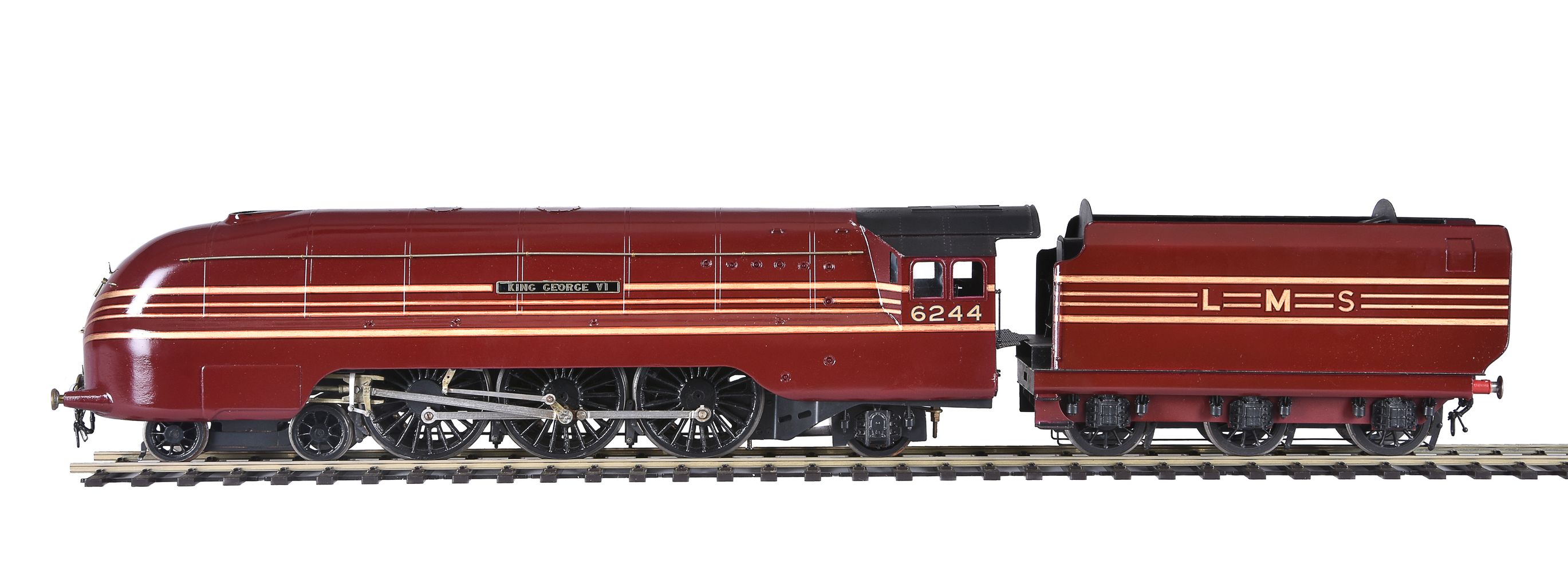 A gauge 1 model of a 4-6-2 tender locomotive No 6244 ‘King George VI’