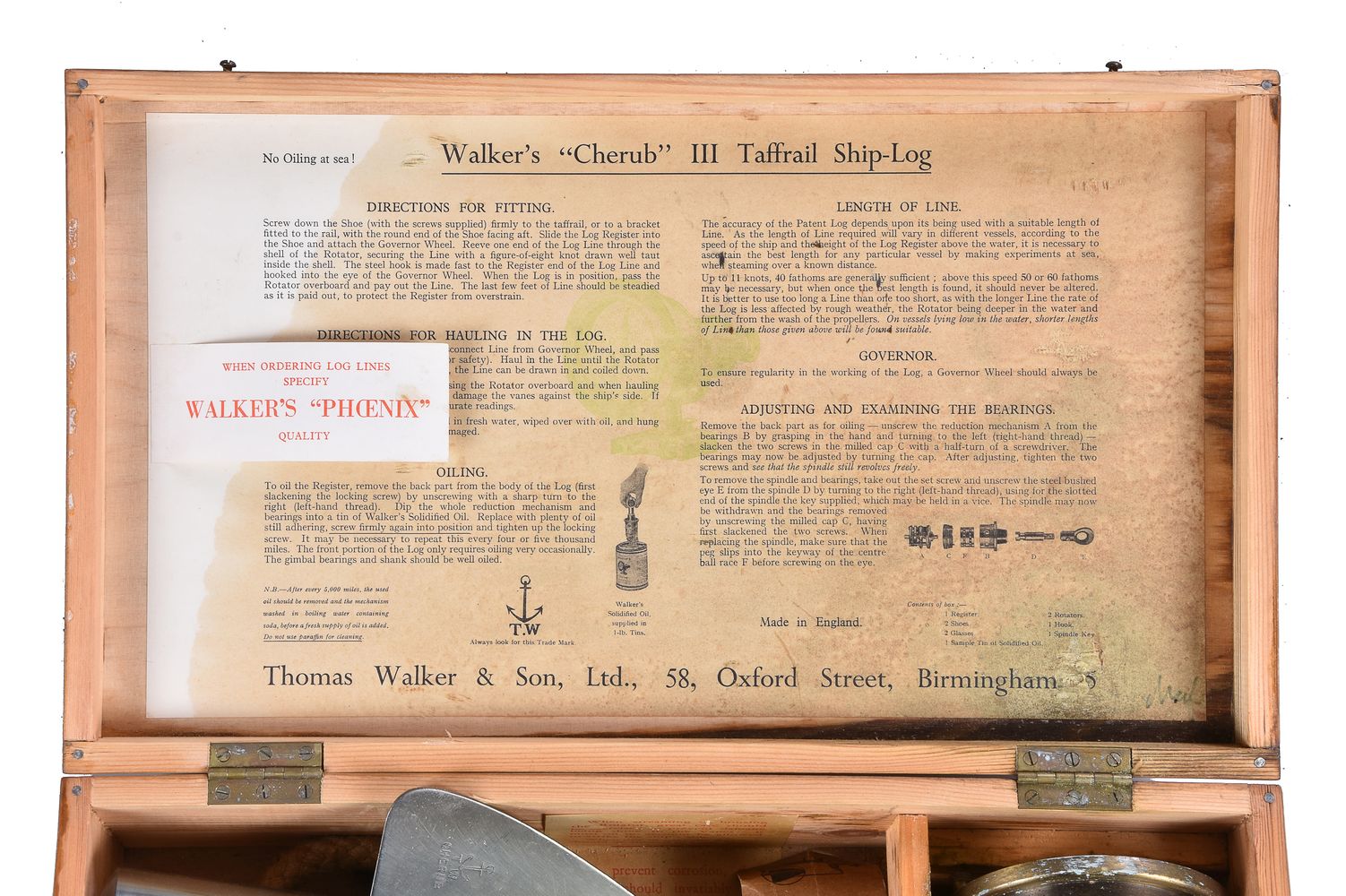 A boxed Walkers ‘Cherub III’ Taffrail Ships Logs - Image 2 of 2