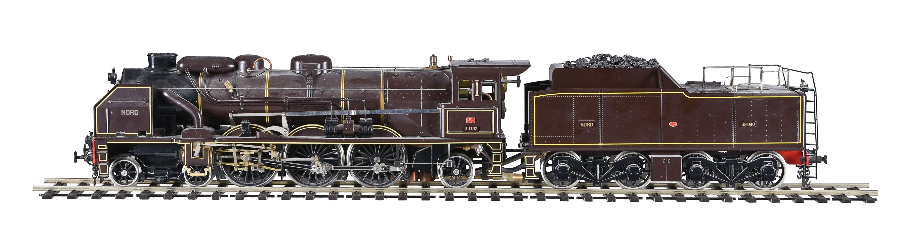 An Aster for Fulgurex Chapelon Nord 4-6-2 (2-3-1) spirit fired locomotive and four-axle bogie tender