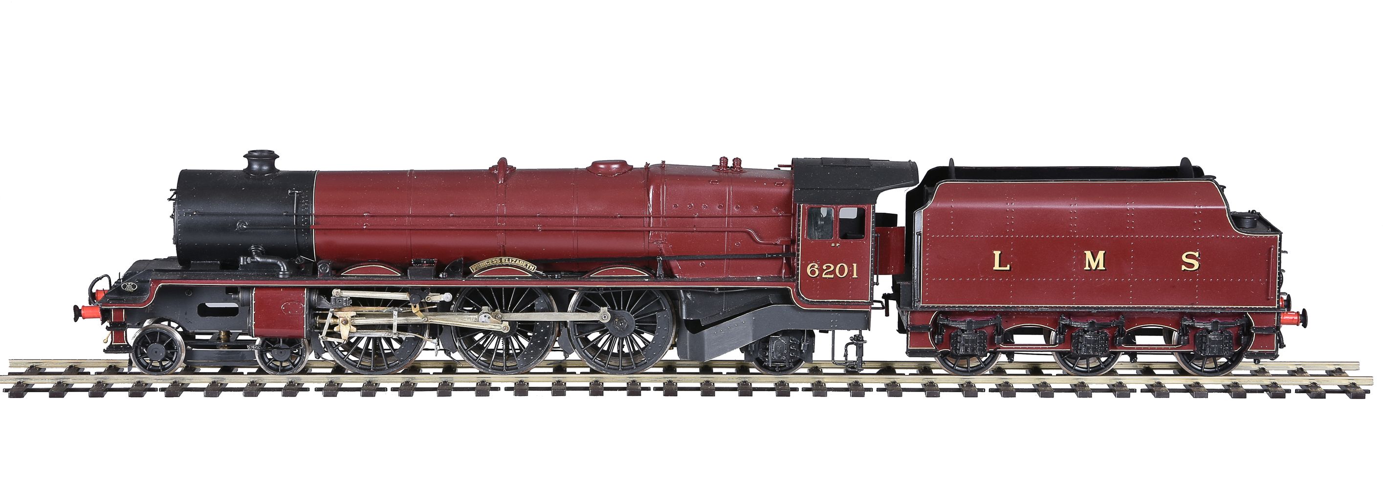 A gauge 1 model of a London Midland and Scottish Duchess Class 4-6-2 tender locomotive No 6201 ‘Prin