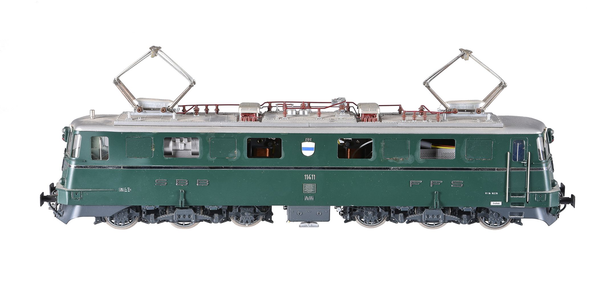 A Hermann Swiss four-axle Co-Co Ae 6/6 Electric locomotive No 11411