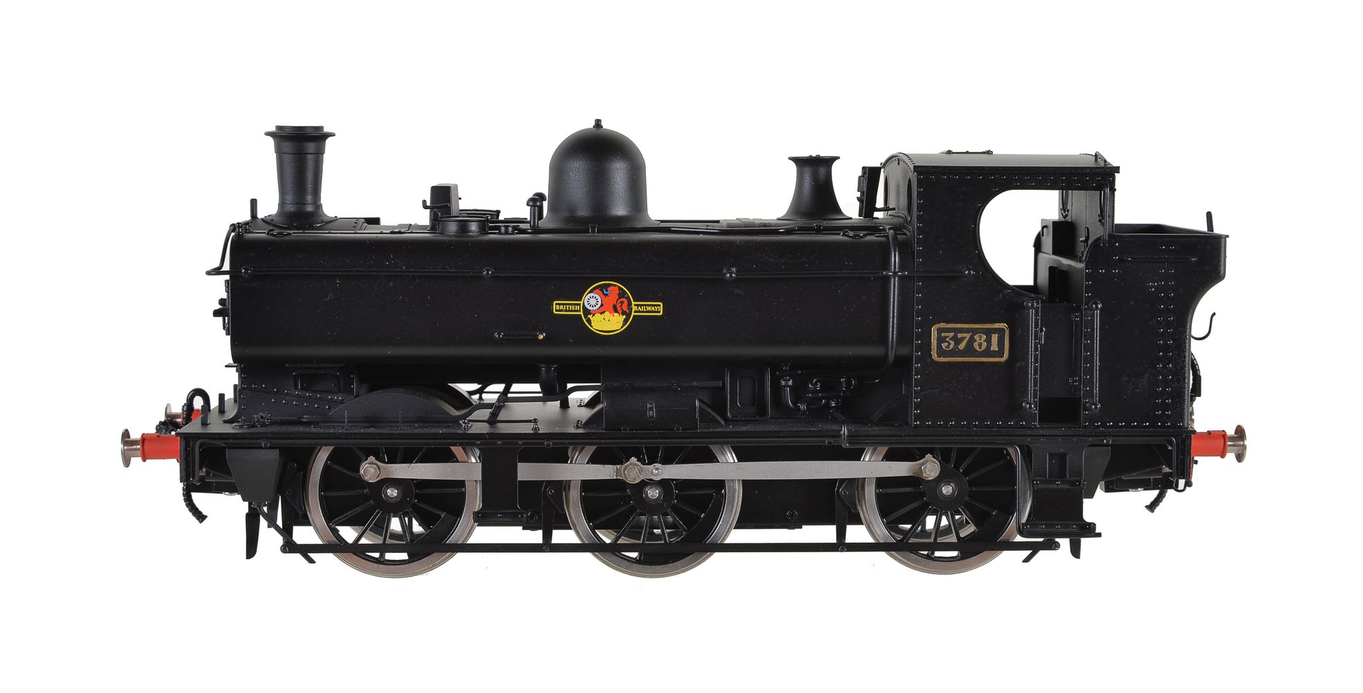 A gauge 1 Sancheng model of a 0-6-0 pannier tank locomotive. No 3781