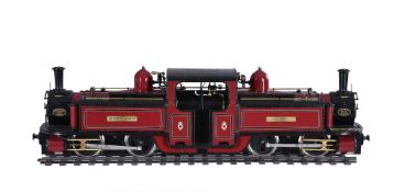 A gauge 1 model of a North Wales double ended ‘Fairlie’ Narrow gauge locomotive ‘Merddin Emrys’