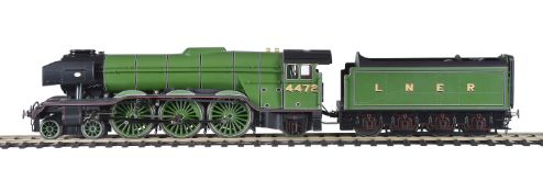 A gauge 1 model of a London North Eastern Railways 4-6-2 tender locomotive No 4472 'Flying Scotsman
