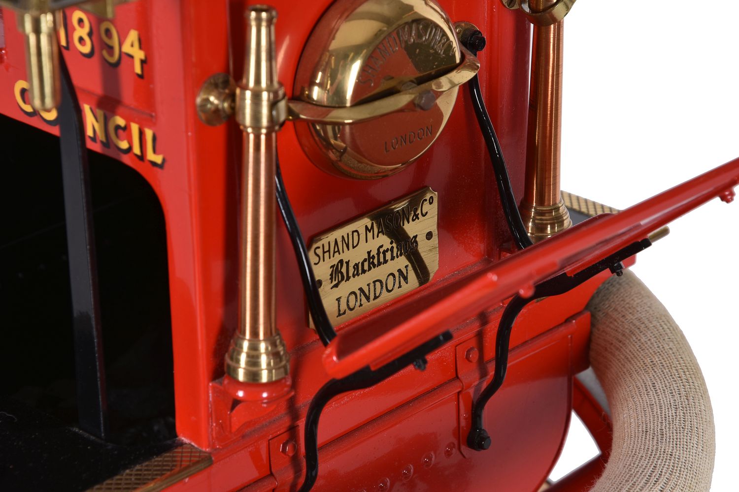 A 2 inch scale model of a Shand Mason horse drawn fire engine - Image 5 of 10