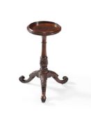 A George III mahogany candle stand