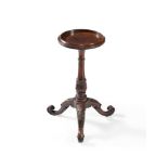 A George III mahogany candle stand