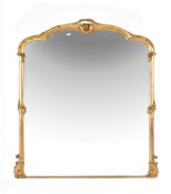 A Victorian giltwood wall mirror