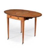 A George III satinwood and marquetry Pembroke table