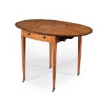 A George III satinwood and marquetry Pembroke table