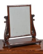 A Regency mahogany dressing mirror