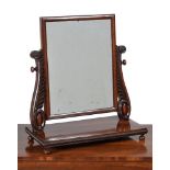 A Regency mahogany dressing mirror
