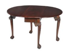 A George II mahogany drop leaf dining table