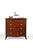 A George III mahogany bowfront chest of drawers