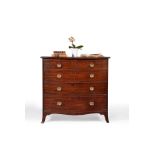 A George III mahogany bowfront chest of drawers