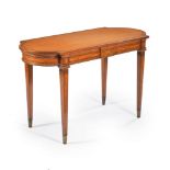 A Victorian satinwood and crossbanded centre table