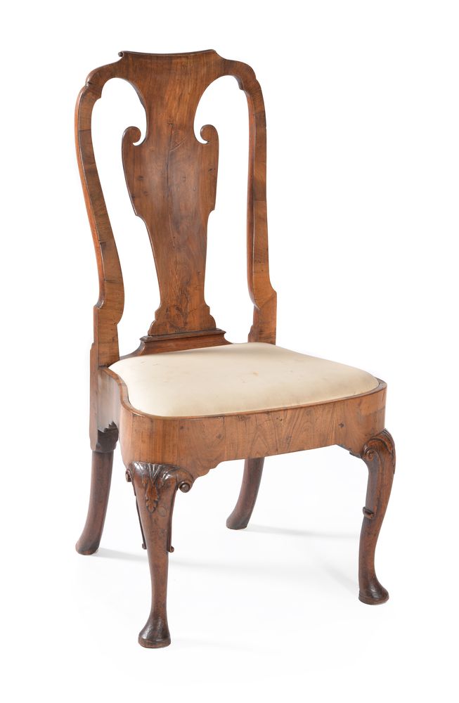 A Dutch walnut and marquetry chair - Image 3 of 5