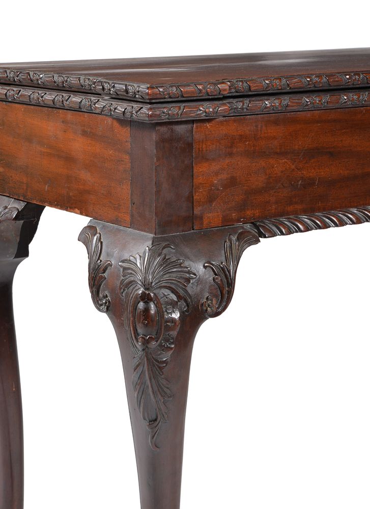 A mahogany and needlework inset folding card table - Image 5 of 5